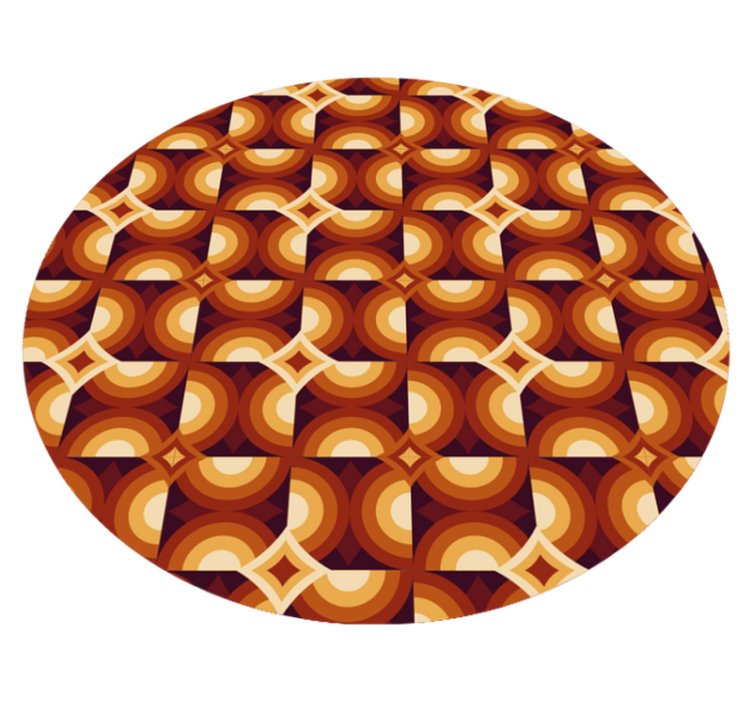 Vinyl Teppich geometrisch lebendiges kreismuster - TenStickers