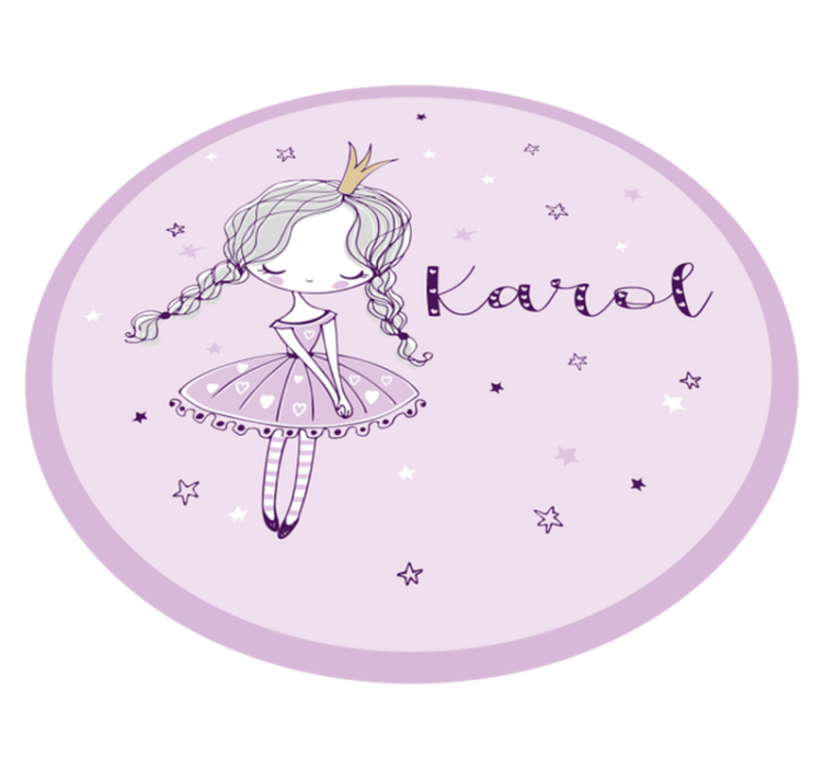 Vinyl Teppich mit Namen ballettfee-illustration - TenStickers
