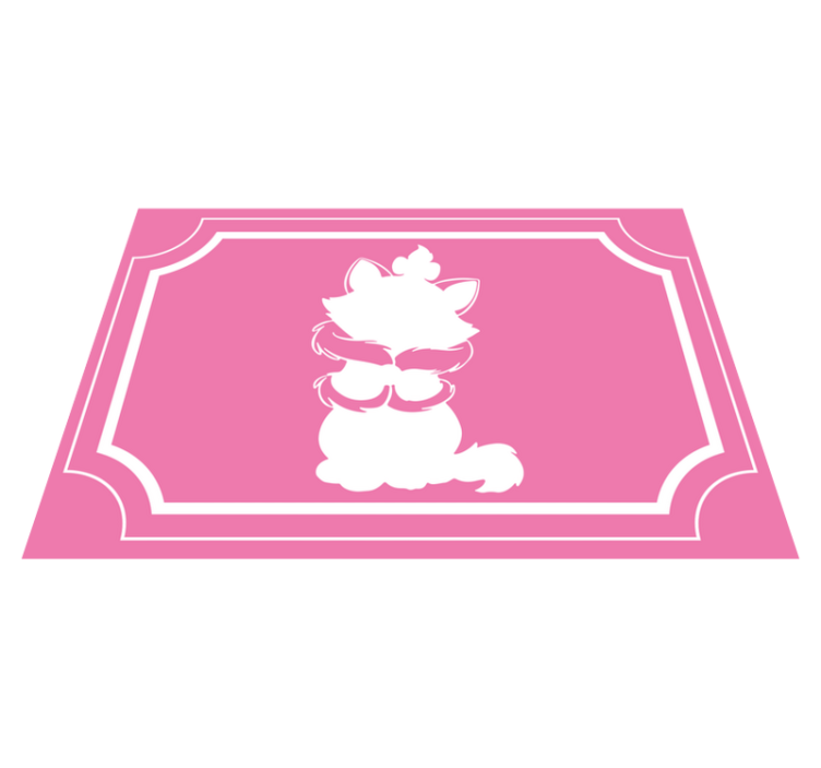 Vinyl Teppich kindlich süße katzensilhouette - TenStickers