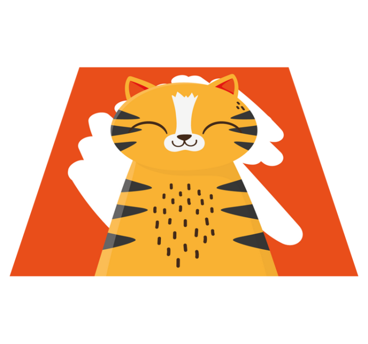 Vinyl Teppich Baby fröhliches tiger-design - TenStickers