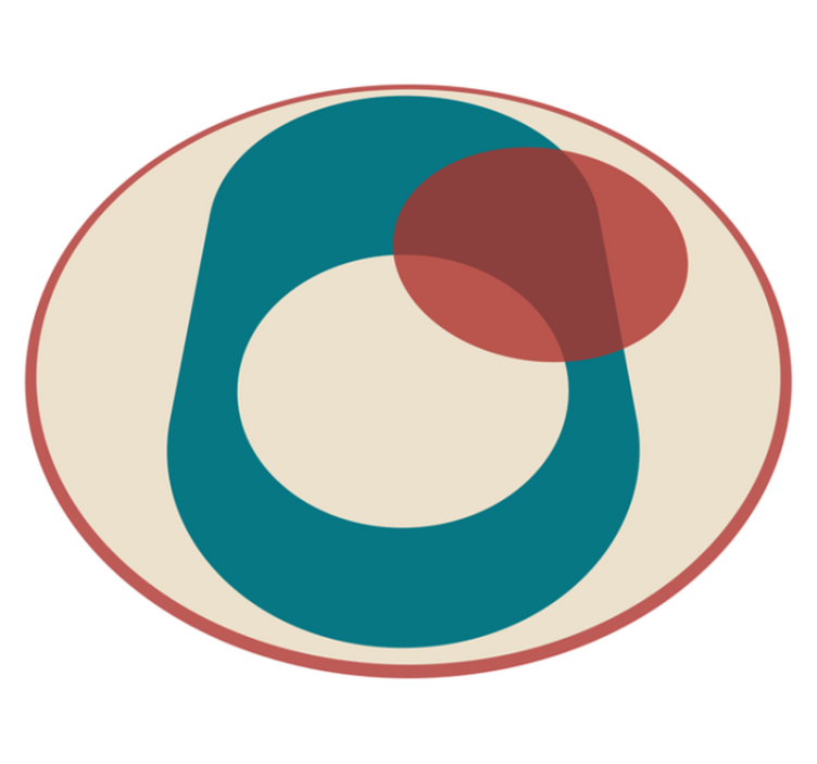 Vinyl Teppich modern kreise in harmonie - TenStickers