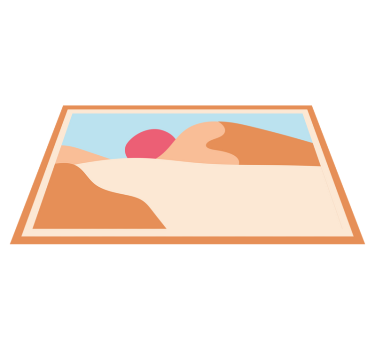 Vinyl Teppich Natur sandige landschaft sonnenuntergang - TenStickers