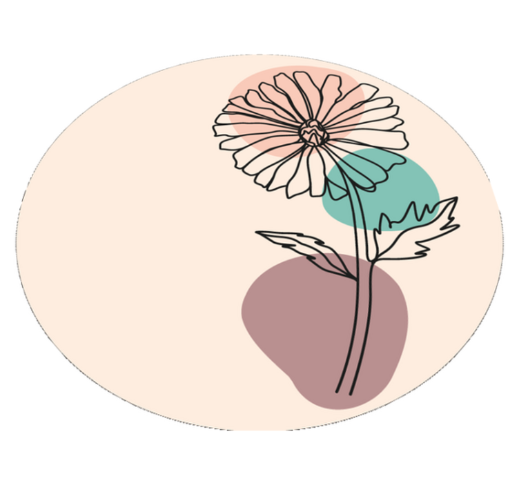 Vinyl Teppich Blumen elegante florale silhouette - TenStickers