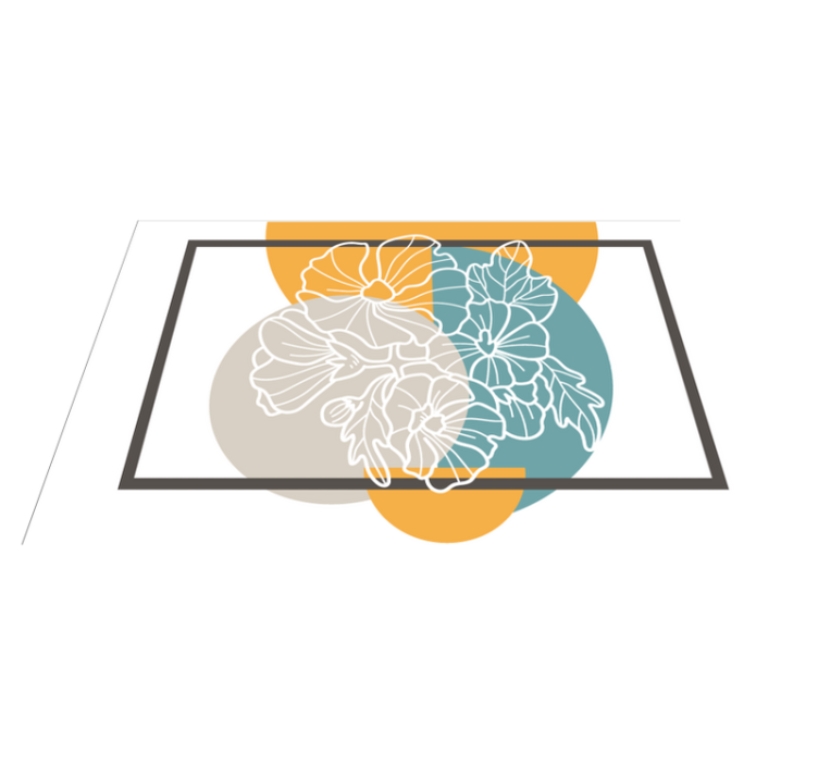 Vinyl Teppich Blumen moderner floraler akzent - TenStickers