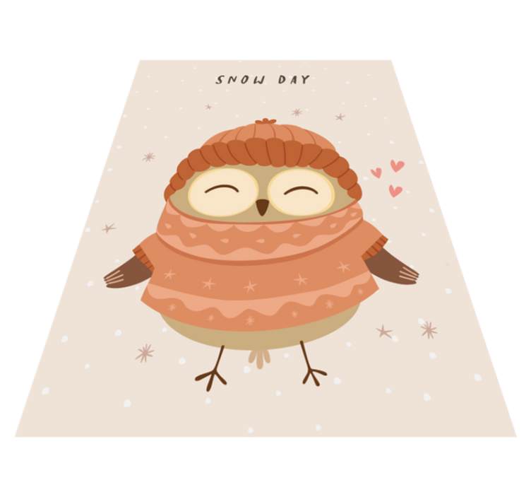 Vinyl teppich baby schneeeule charme - TenStickers