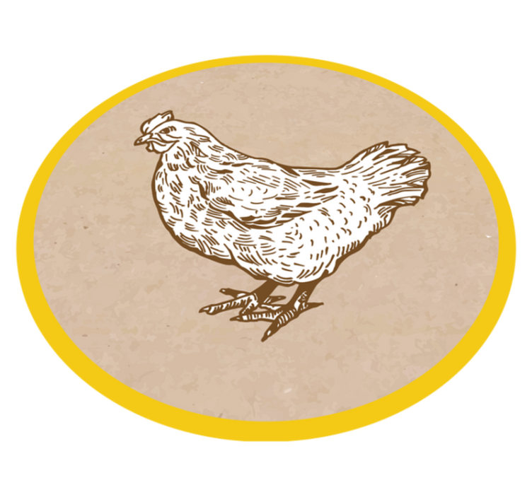 Vinyl Teppich Tiere huhn-illustration - TenStickers