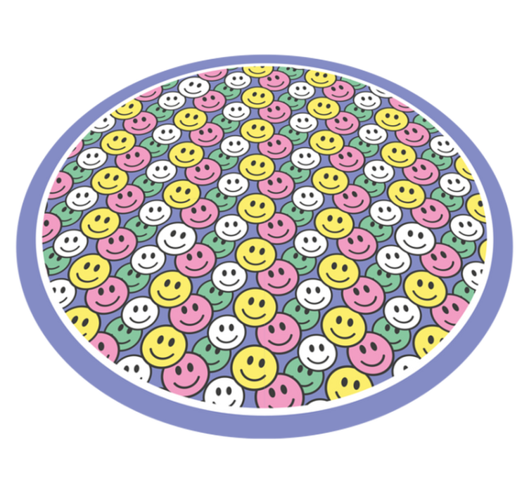 Vinyl Teppich kindlich glückliche smileys - TenStickers