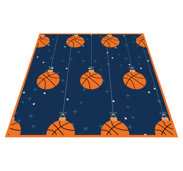 Vinyl Teppich kindlich basketball-ornament-muster - TenStickers