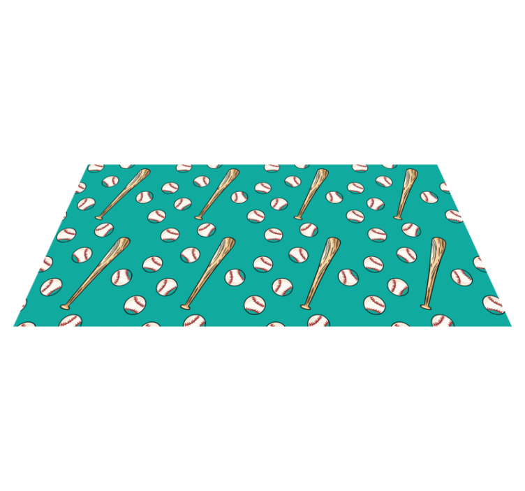 Vinyl teppich spiele im baseball muster spaß - TenStickers