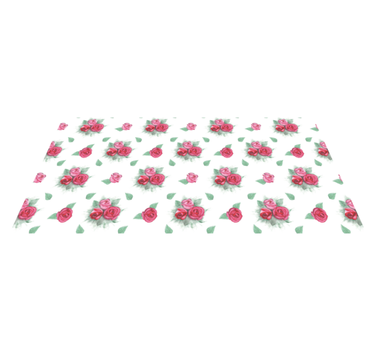 Vinyl teppich blumen im set von rosen - TenStickers