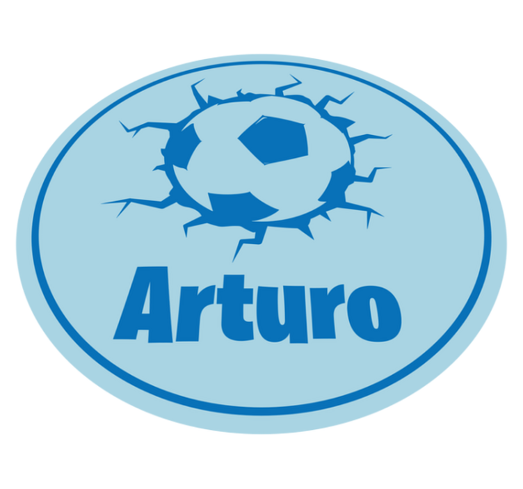 Vinyl Teppich kindlich schnabelfußball mit namen - TenStickers