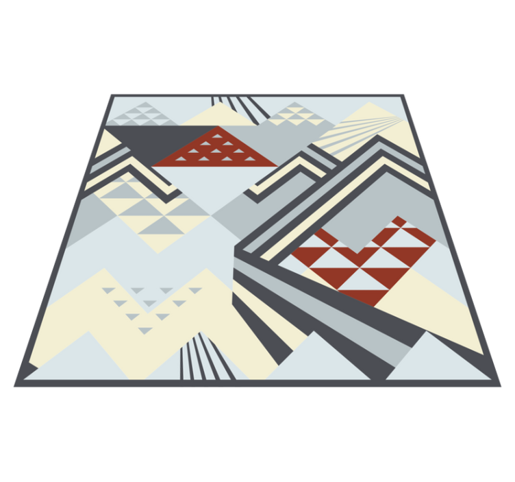 Vinyl Teppich geometrisch graue moderne formen - TenStickers