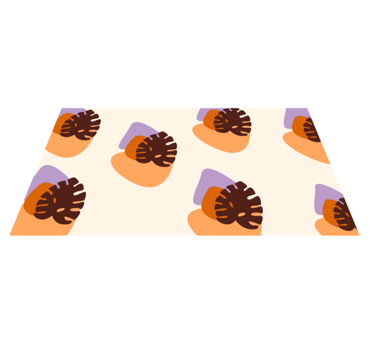 Vinyl Teppich Natur bunte blattformen - TenStickers