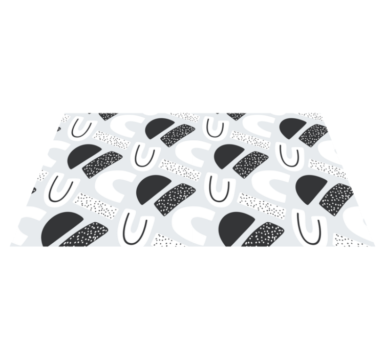 Vinyl Teppich Baby monochrome abstrakte formen - TenStickers