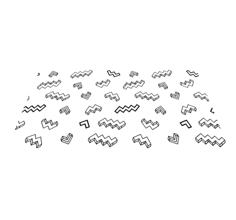 Vinyl Teppich kindlich kräftige, eckige muster - TenStickers