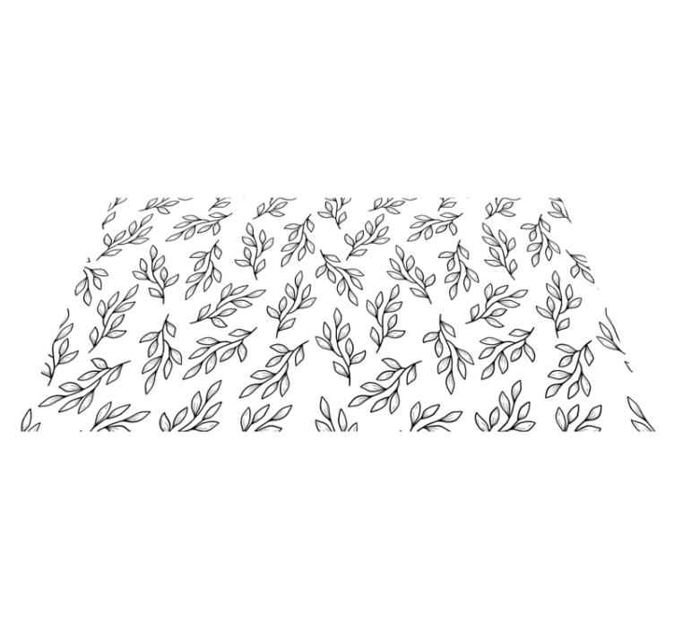 Vinyl Teppich Natur blattzweigmuster - TenStickers