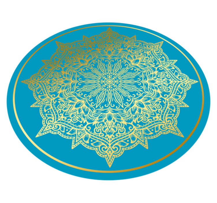 Vinyl Teppich rund komplexes mandala-kunstwerk - TenStickers
