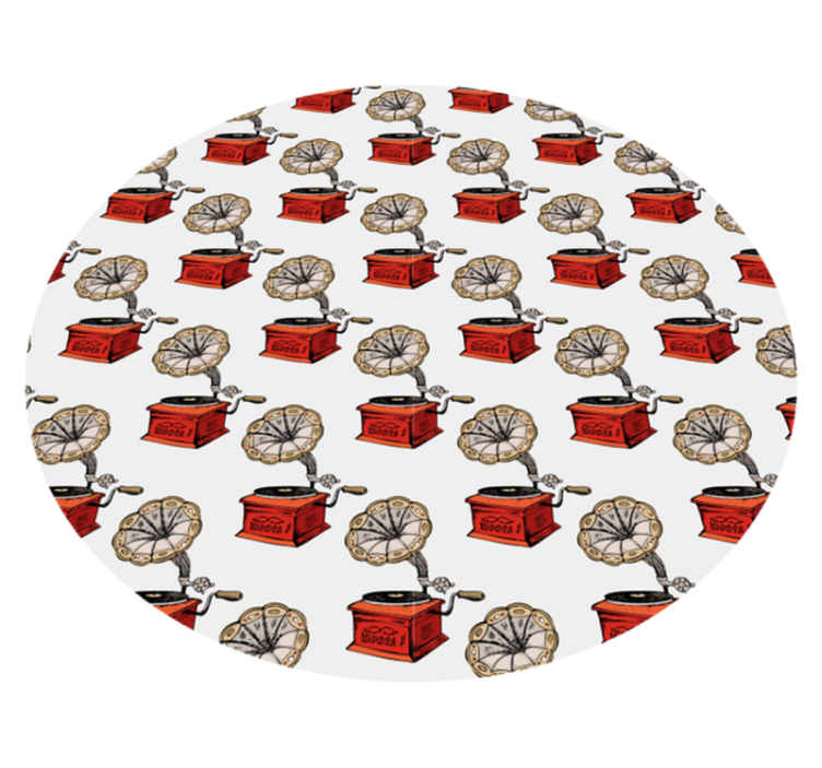 Vinyl teppich textur retro musikboxen - TenStickers