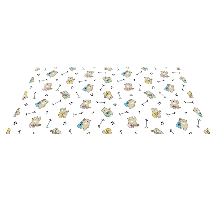 Vinyl Teppich Baby musikalisches bärenthema - TenStickers