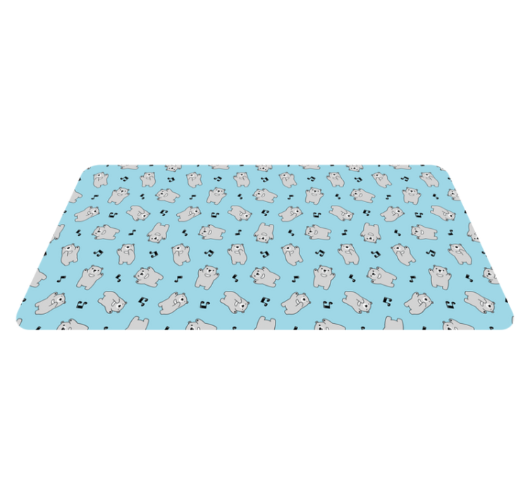 Vinyl Teppich Baby süße bärenfiguren - TenStickers