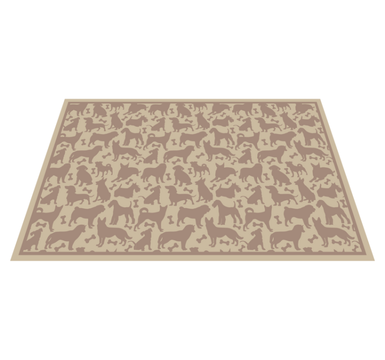 Vinyl Teppich Tiermuster hundesilhouetten-muster - TenStickers