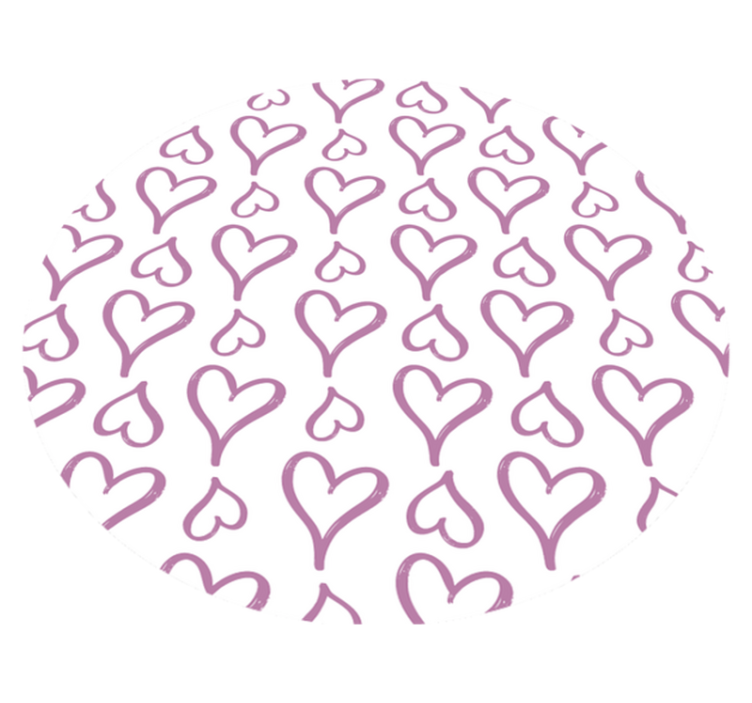 Vinyl teppich textur mit pinkem herzmuster - TenStickers