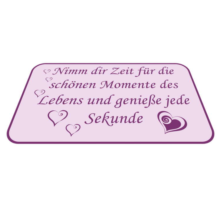 Vinylteppich Spruch Lila text mit herz - TenStickers