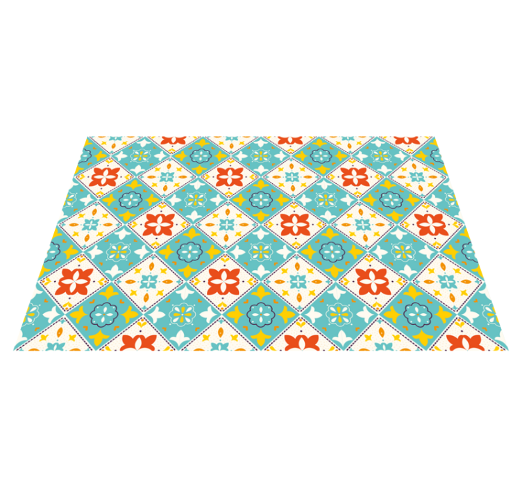 Bunte vintage-stil fliesen badezimmerboden - TenStickers