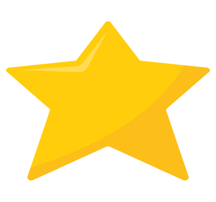 Vinylteppich Sterne Gelber klassischer stern - TenStickers