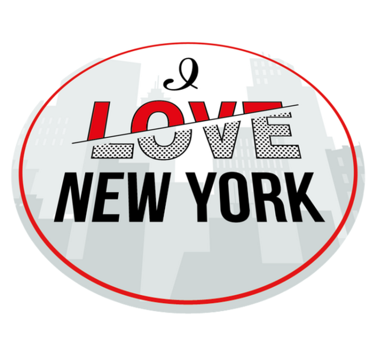 Vinyl Teppich Text ich liebe new york - TenStickers
