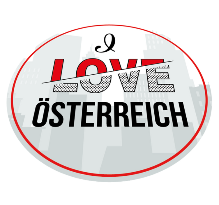 Vinylteppich Spruch Ich liebe Österreich - TenStickers