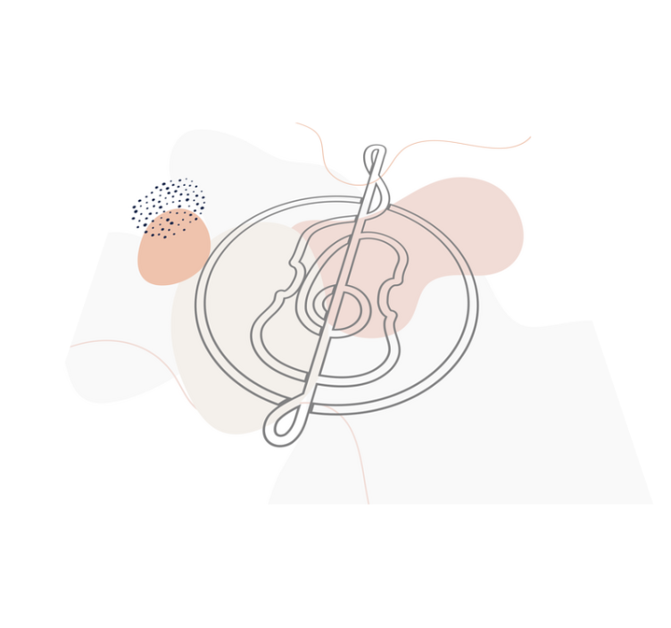 Vinylteppich modern Line art cello-design - TenStickers