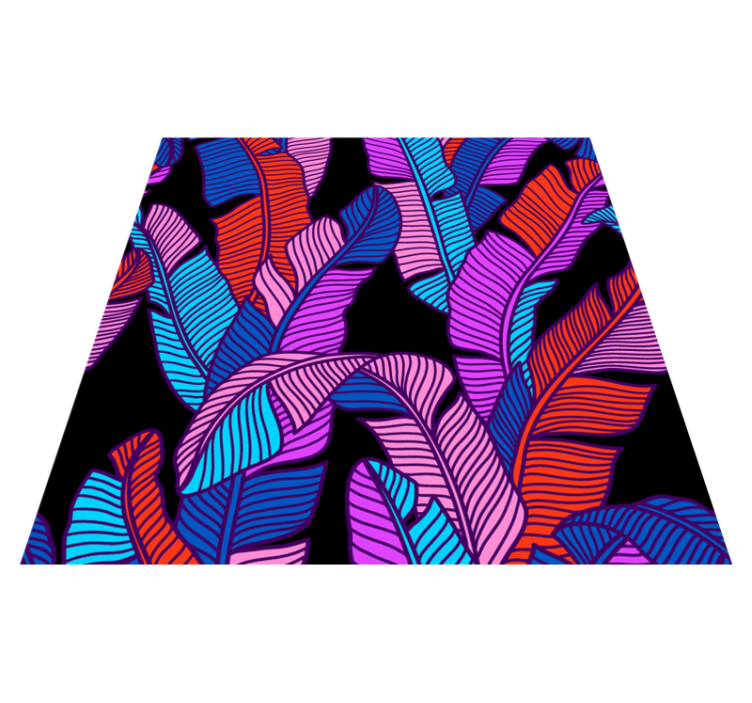 Vinyl Teppich Blumen lebendige blattmuster - TenStickers