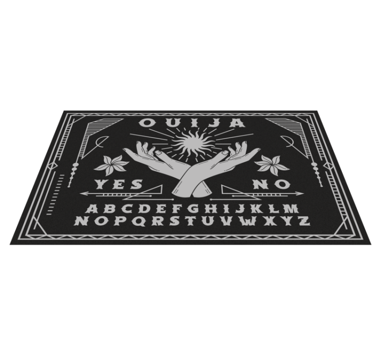 Vinylteppich Vintage Schwarz-weiß-ouija-brett - TenStickers