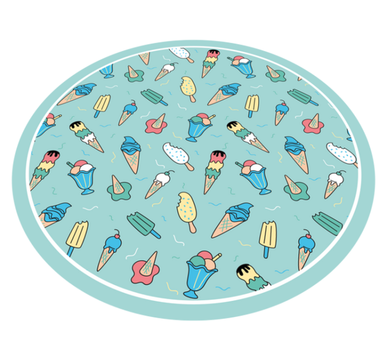 Vinyl Teppich kindlich freude an gefrorenen leckereien - TenStickers