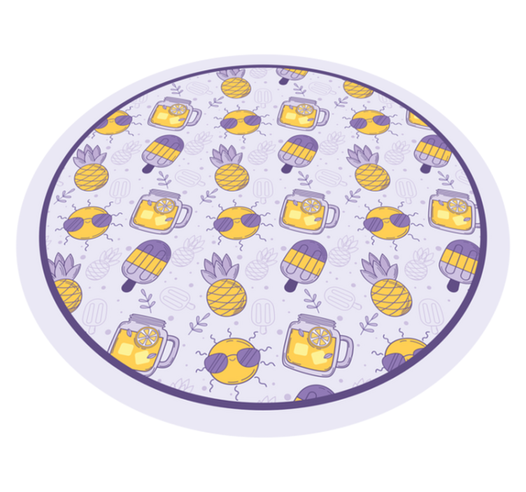 Vinyl Teppich kindlich tropischer sommerspaß - TenStickers