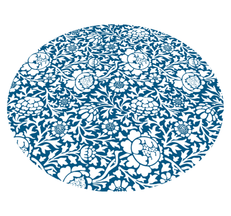 Vinyl teppich blumen im floralen muster stil - TenStickers