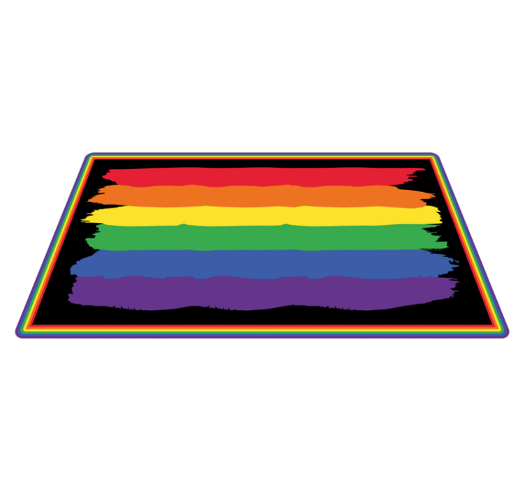 Vinylteppich Streifen bunte regenbogenstreifen - TenStickers