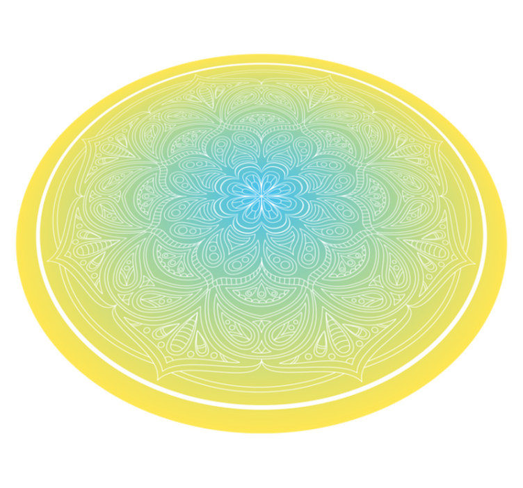 Vinyl Teppich Mandala kompliziertes blumenmuster - TenStickers