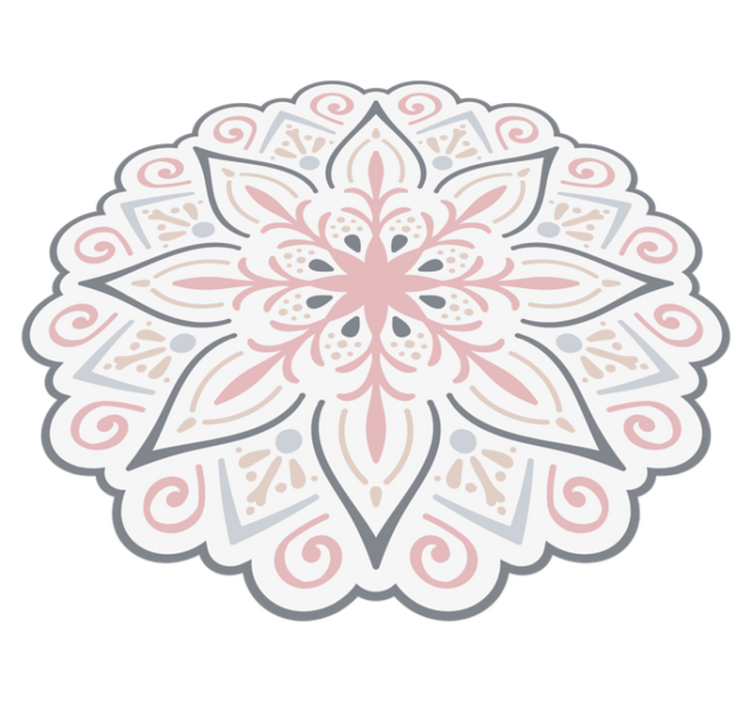 Vinyl Teppich Mandala anmutiges florales element - TenStickers