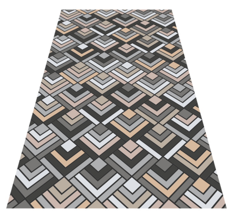 Vinyl Teppich geometrisch geschichtete chevron-formen - TenStickers
