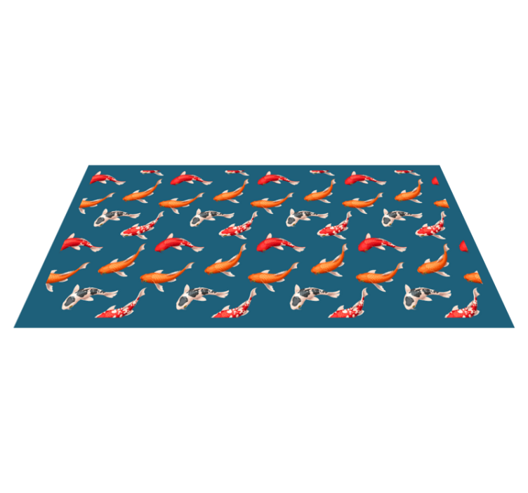 Vinyl Teppich Natur koi-fisch-muster - TenStickers