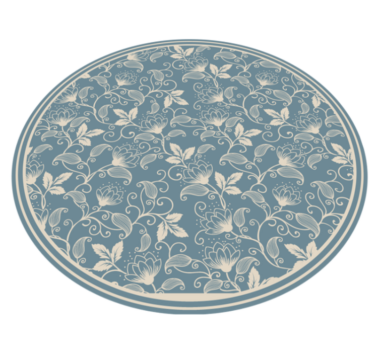 Vinyl Teppich Blumen botanisches wirbelelement - TenStickers