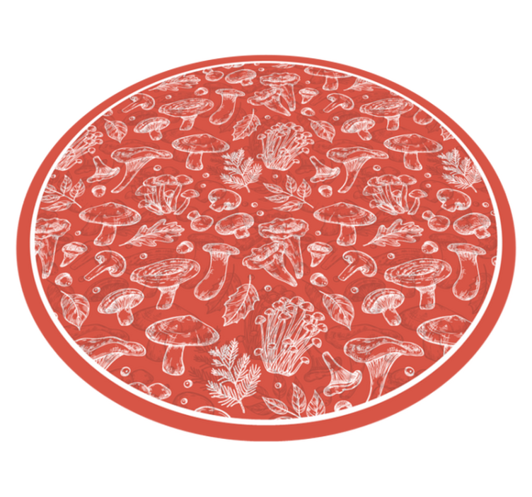 Vinyl Teppich Natur pilzillustration - TenStickers