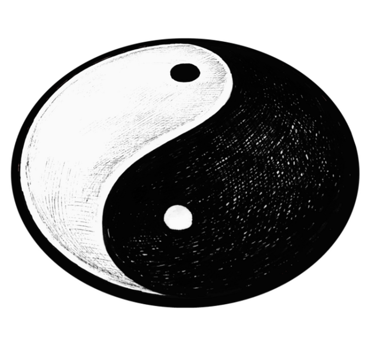Vinylteppich modern Ursprüngliches yin-yang-gleichgewicht - TenStickers