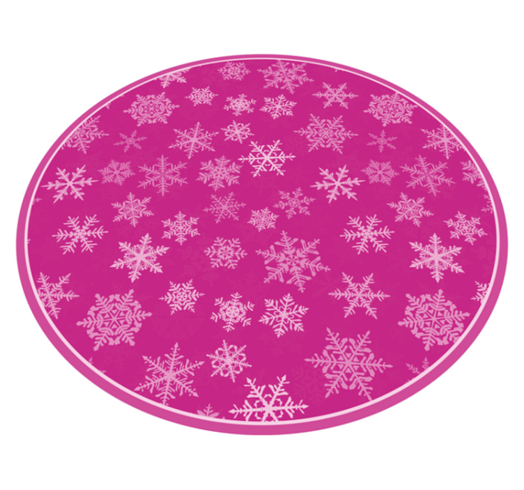 Vinyl Teppich Weihnachten rosa schneeflockenmuster - TenStickers