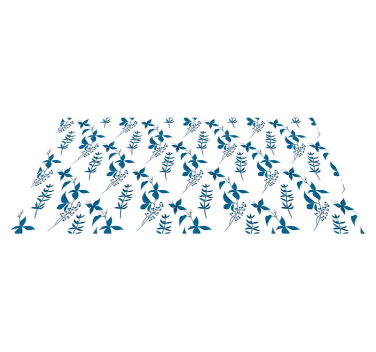 Vinyl teppich blumen im botanischen design - TenStickers