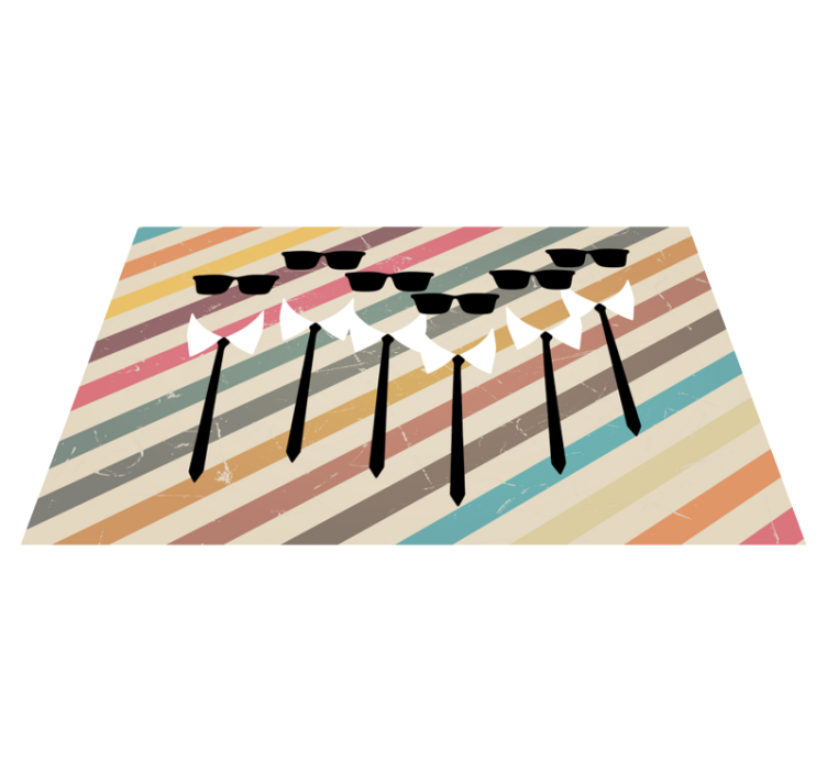 Vinylteppich Streifen elegante gruppenkleidung - TenStickers