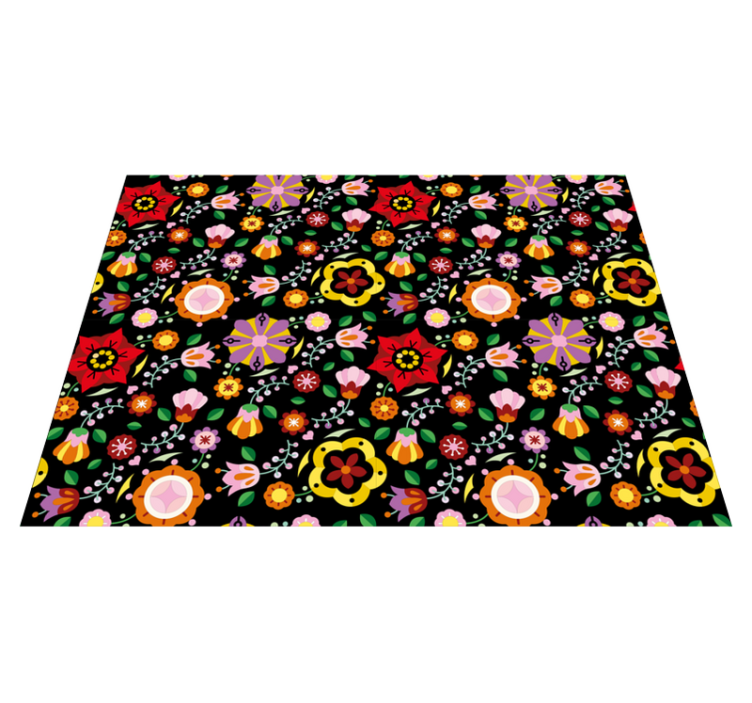 Vinyl Teppich Blumen helle botanische illustration - TenStickers