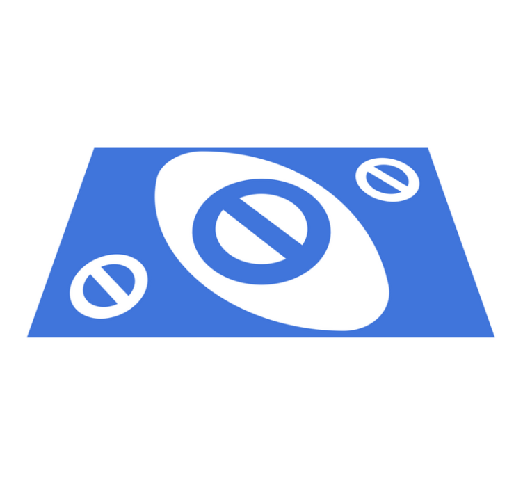 Vinyl Teppich kindlich blaue kreisgrafiken - TenStickers